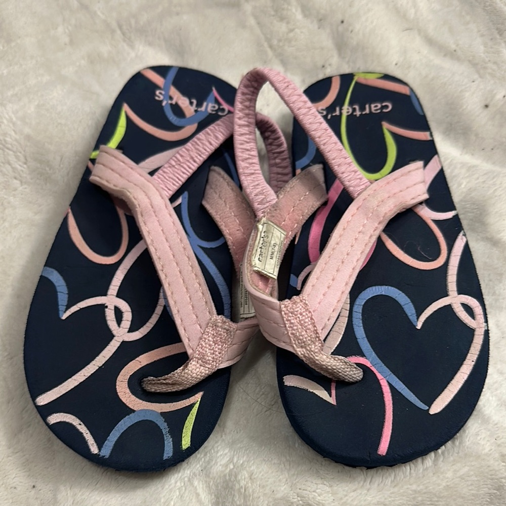 Carter's Pink and Blue Heart Sandals for Summer